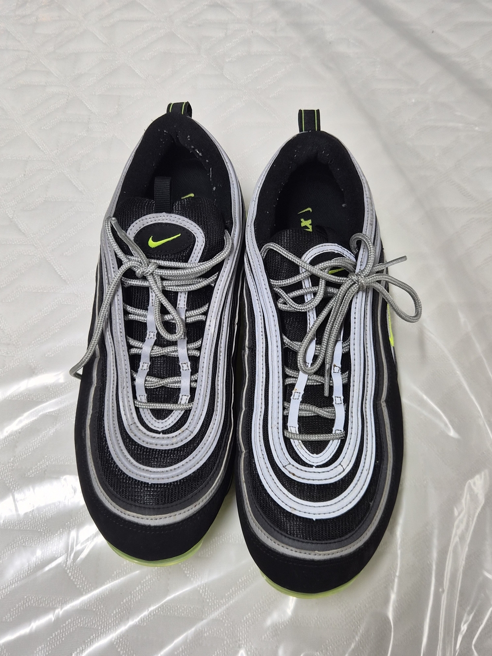Nike Air Max 97 Inspired Black & Neon Green Sneakers